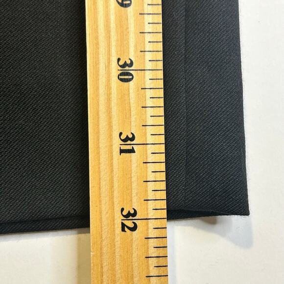 Garnet Hill black wool lined straight/wide leg tuxedo full length trousers sze 6 - Picture 10 of 12